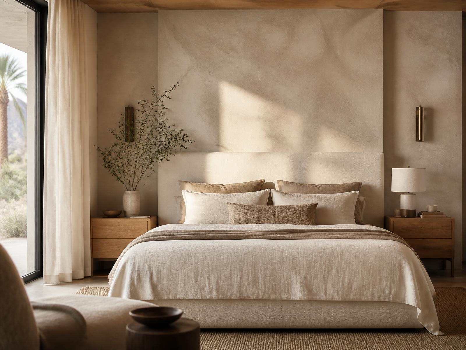 Primary bedroom suite interior design near Camelback Mountain in Phoenix