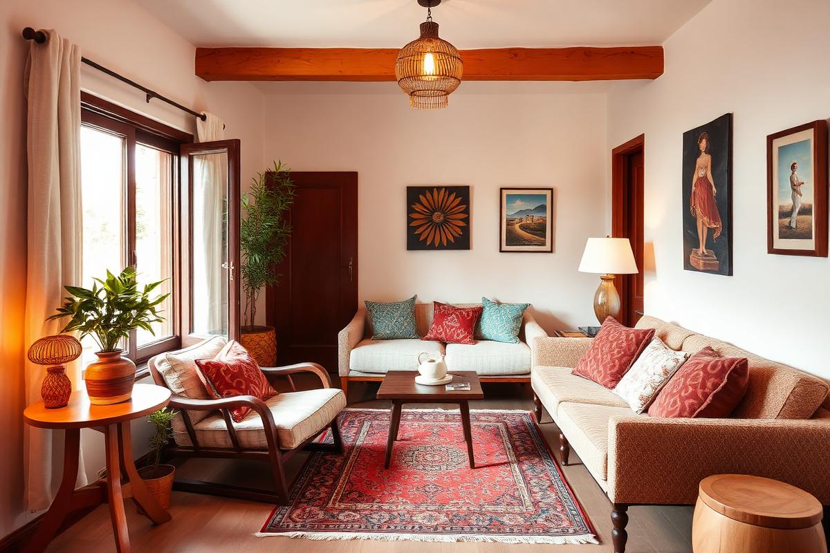 Airbnb interior design of a Scottsdale short-term rental with desert modern furnishings